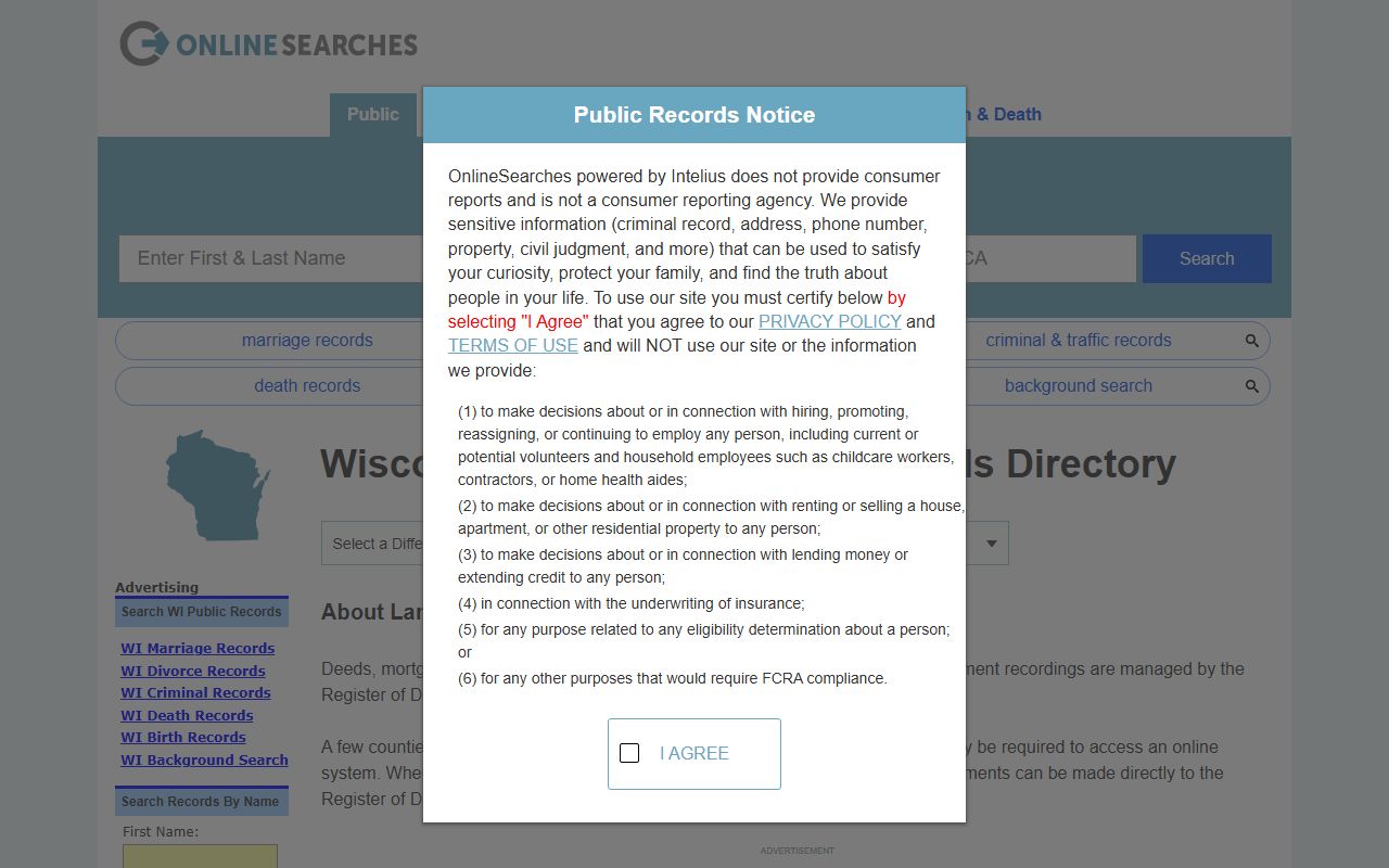 Ashland County deed records land records directory