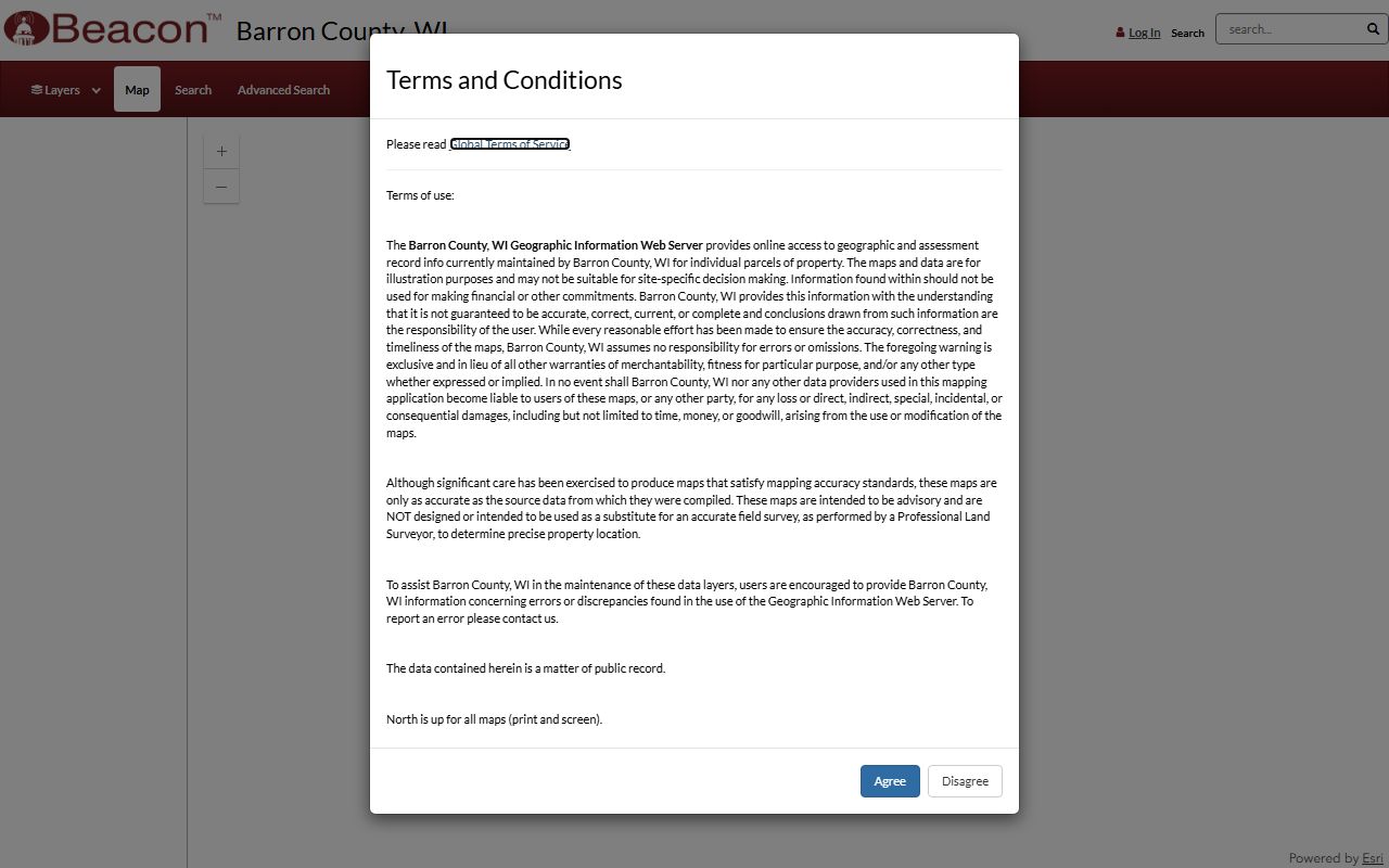 Barron County deed records Beacon GIS map