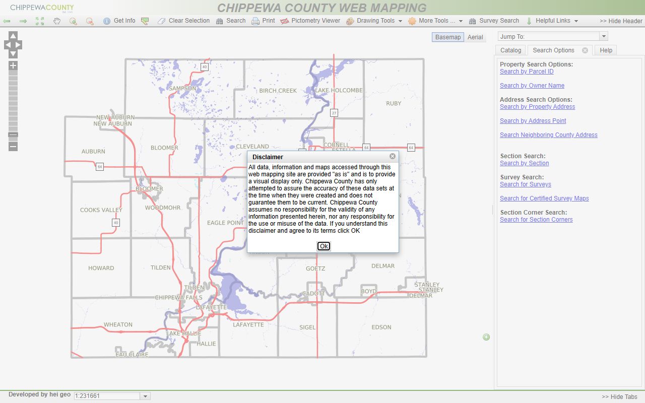 Chippewa County deed records interactive mapping