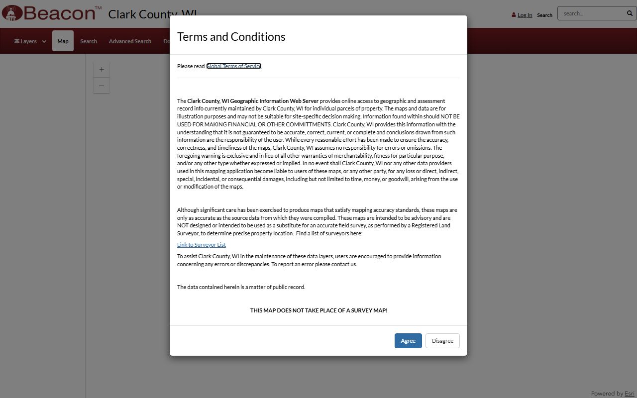 Clark County deed records Beacon GIS map