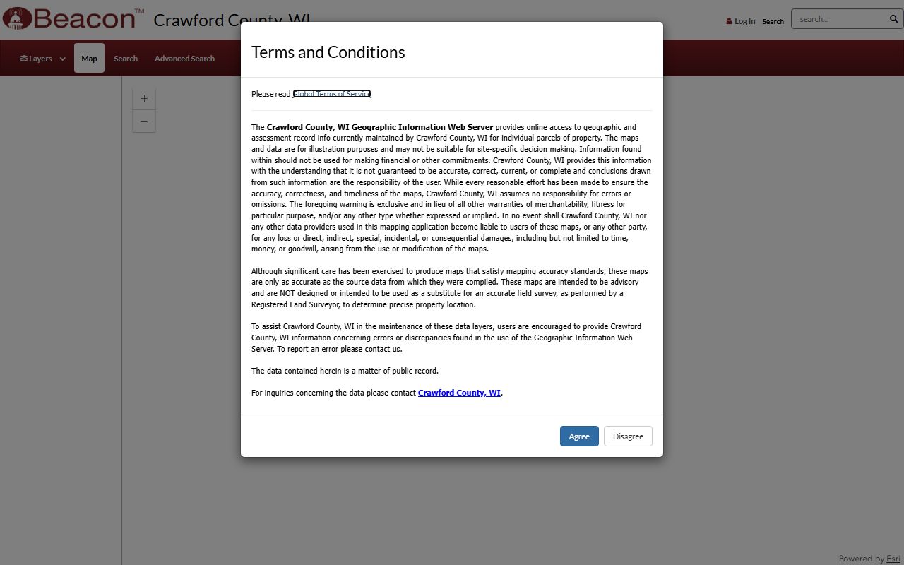 Crawford County deed records Beacon GIS mapping