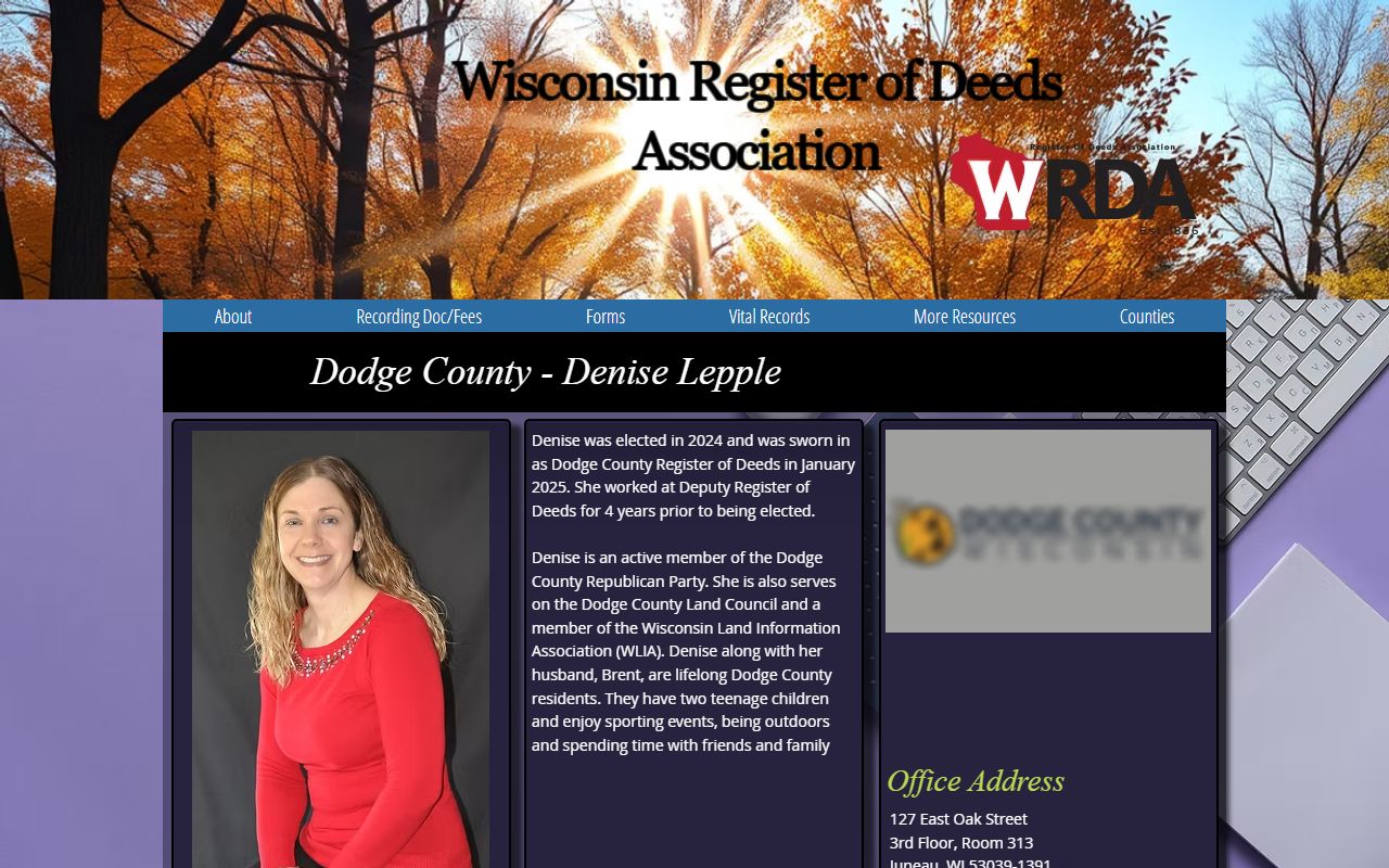 Dodge County deed records register of deeds profile
