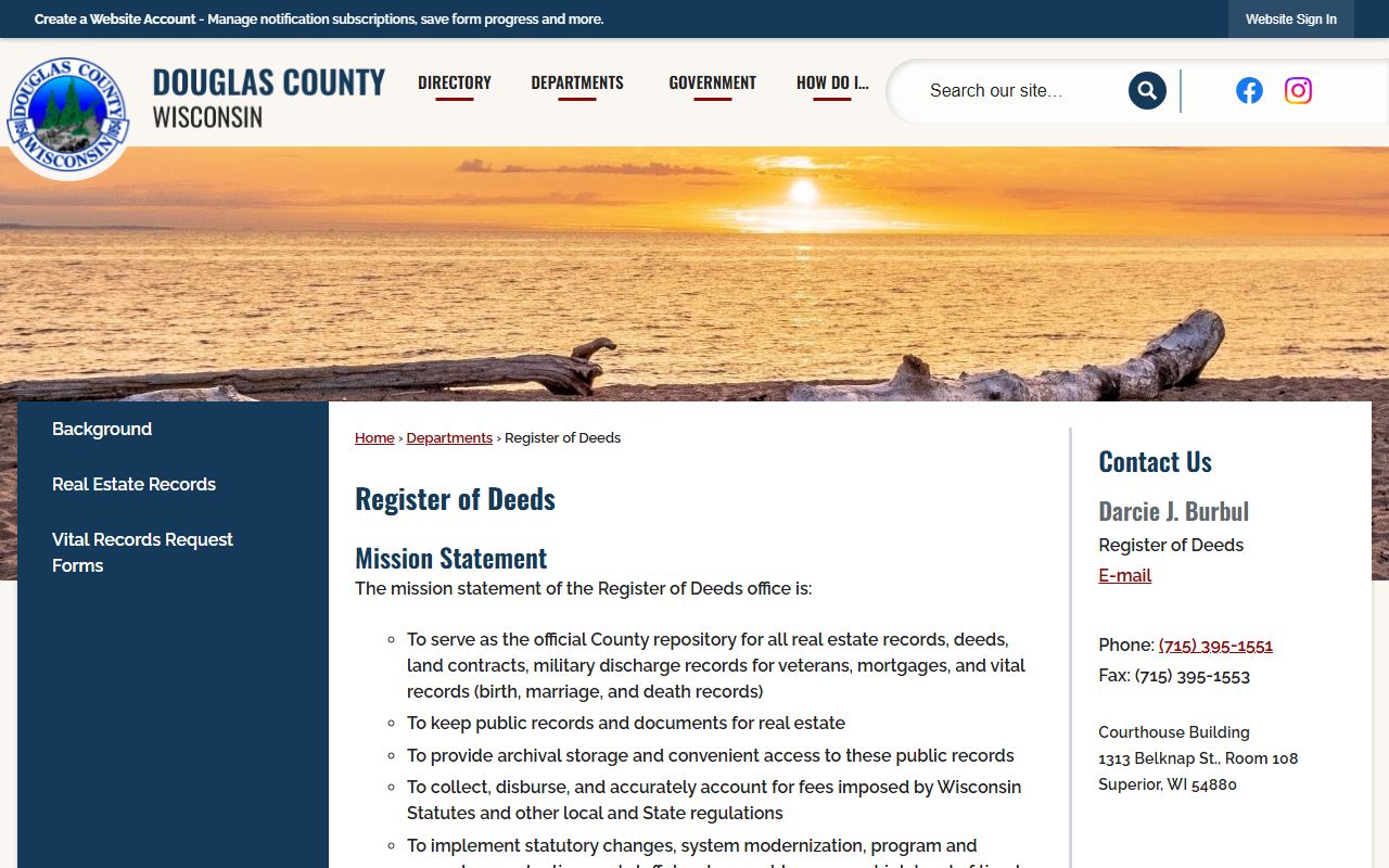 Douglas County deed records register of deeds office