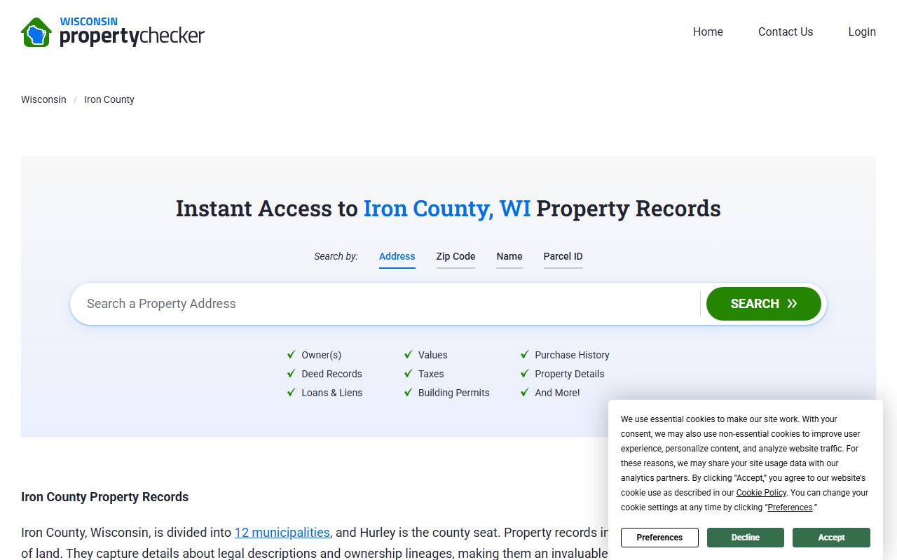 Iron County deed records property records access