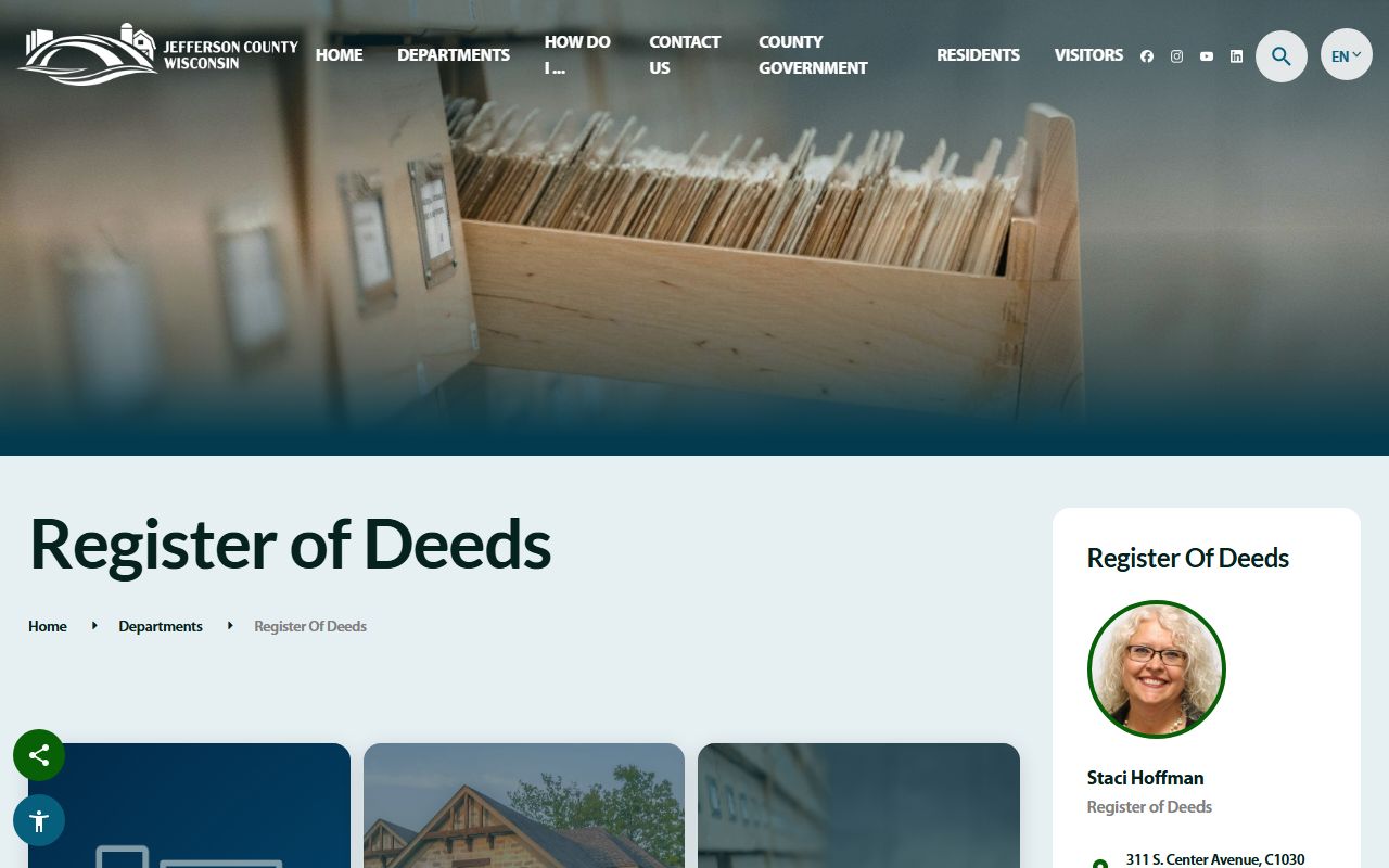 Jefferson County deed records register of deeds office