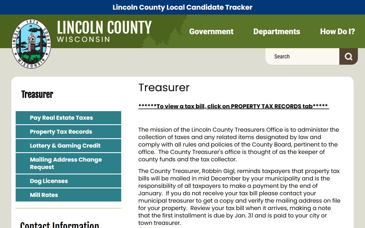 Lincoln County deed records treasurer property tax resource