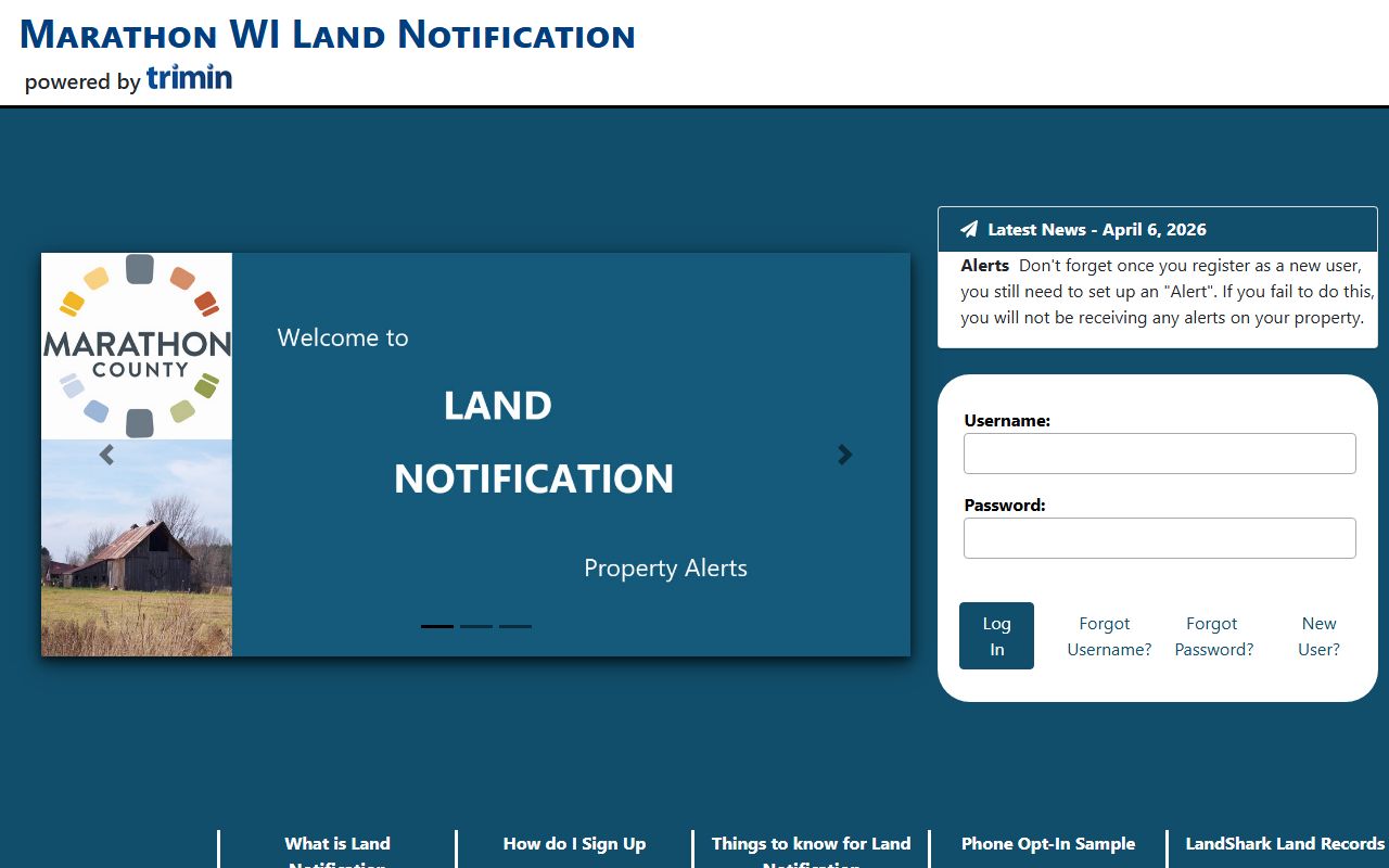 Marathon County deed records land notification