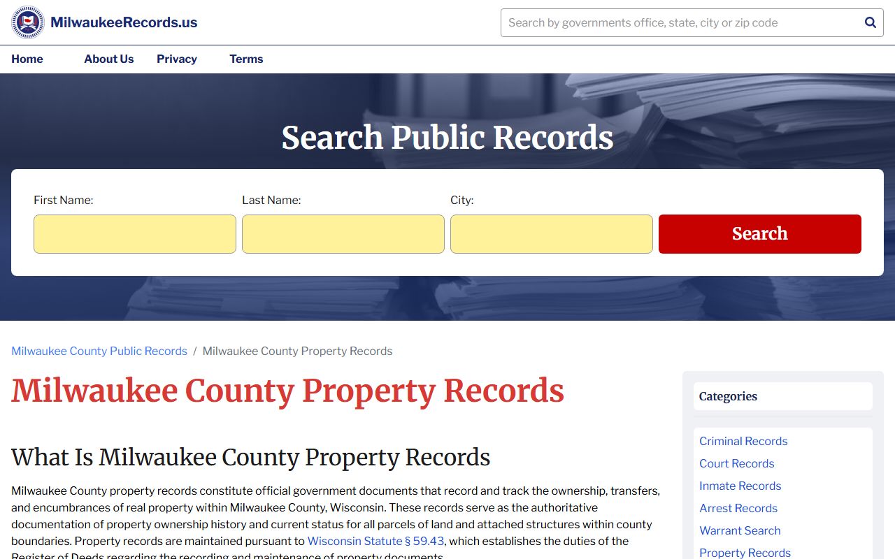 Milwaukee County deed records property records office