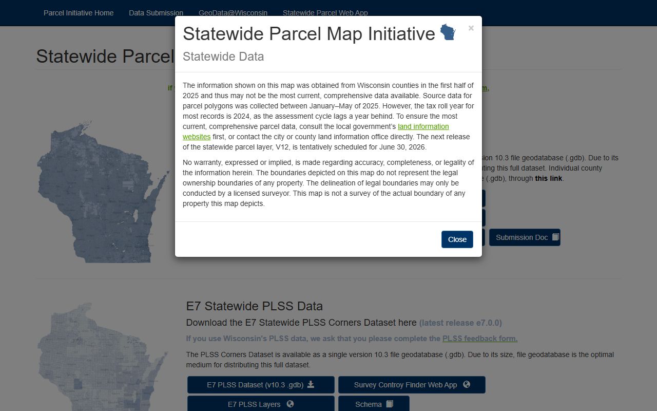 Wisconsin deed records statewide parcel data resource