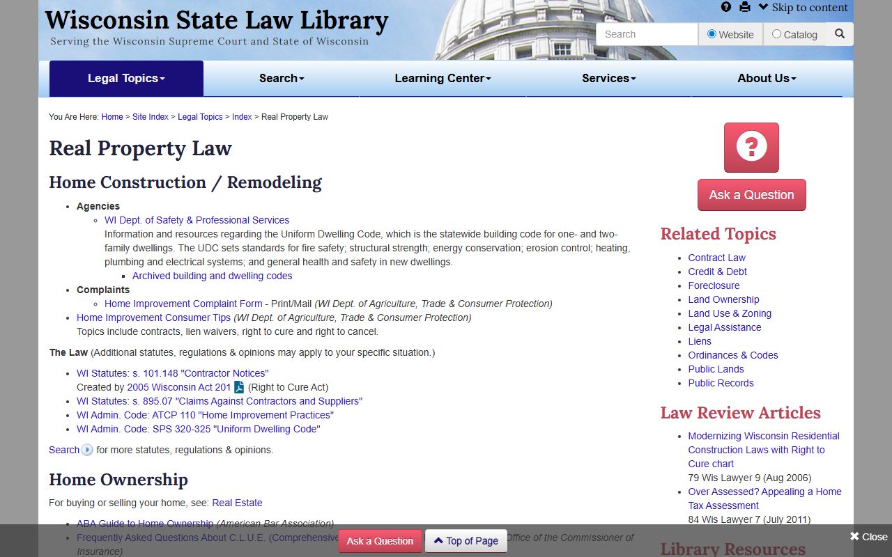 Wisconsin deed records state law library guide